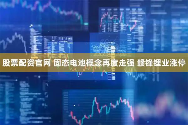 股票配资官网 固态电池概念再度走强 赣锋锂业涨停